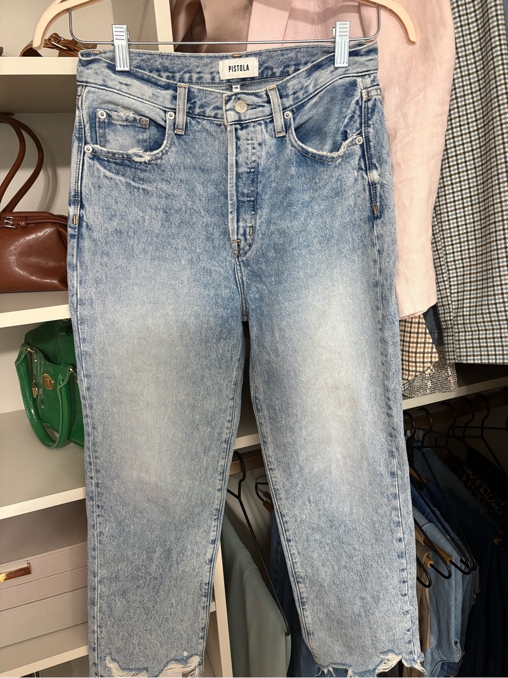 Pistola Cassie Super High Rise Straight Crop Jeans – Baja Wash